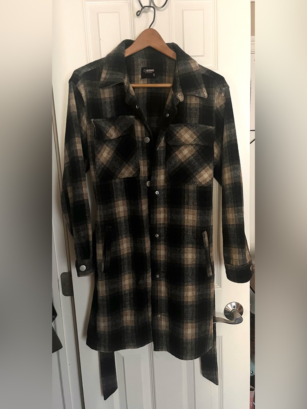 Cute Wooly Lightweight Flannel Shirt Jacket
